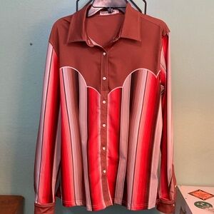 Ranch Dressn Western Striped Button-Up Shirt